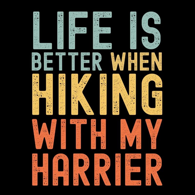 Harrier Hiking dog retro