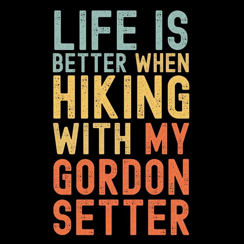 Gordon-Setter Wanderhund retro