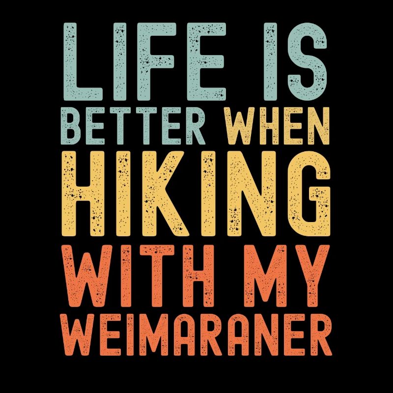 Weimaraner Hiking dog retro