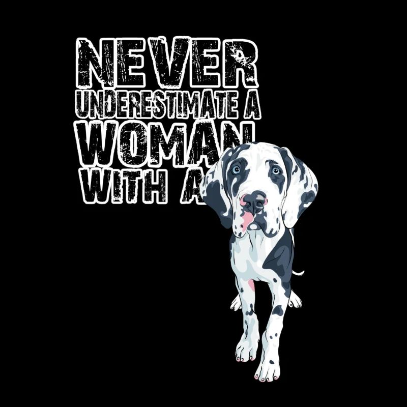 Unterschätzen Sie nicht eine Frau mit einer Deutschen Dogge