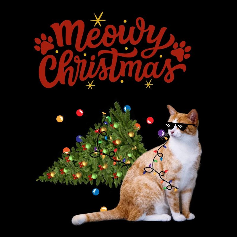 Drôle de chat de Noël