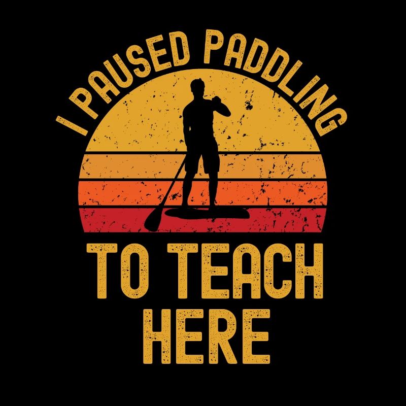 Paddleboard et professeur rétro vintage