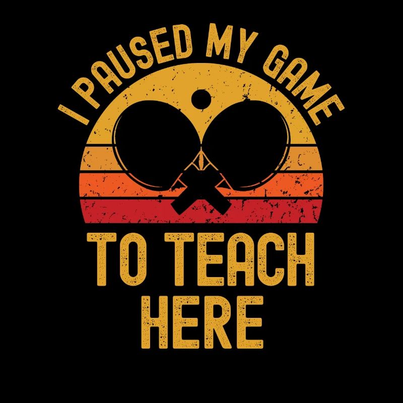 Table tennis and lessons retro vintage