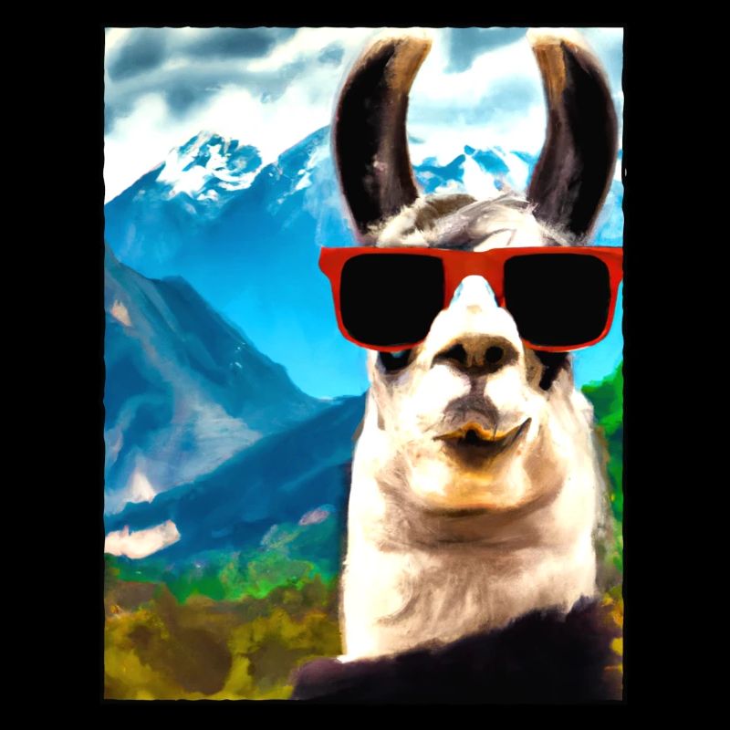Lama Portrait Mountain Gift