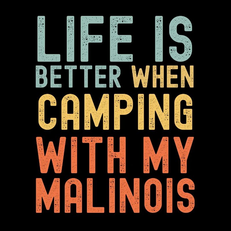 Malinois Camping rétro vintage