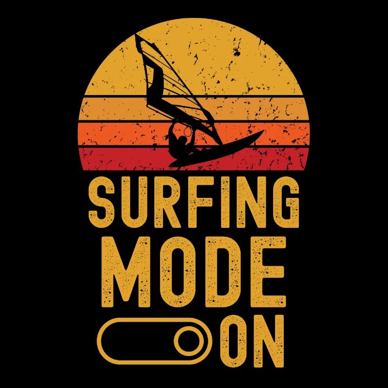 Windsurfen Mode on retro vintage