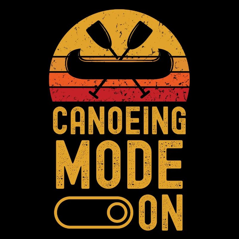 Canoeing Mode on retro vintage