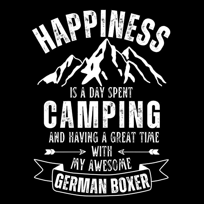 Camping und Deutscher-Boxer
