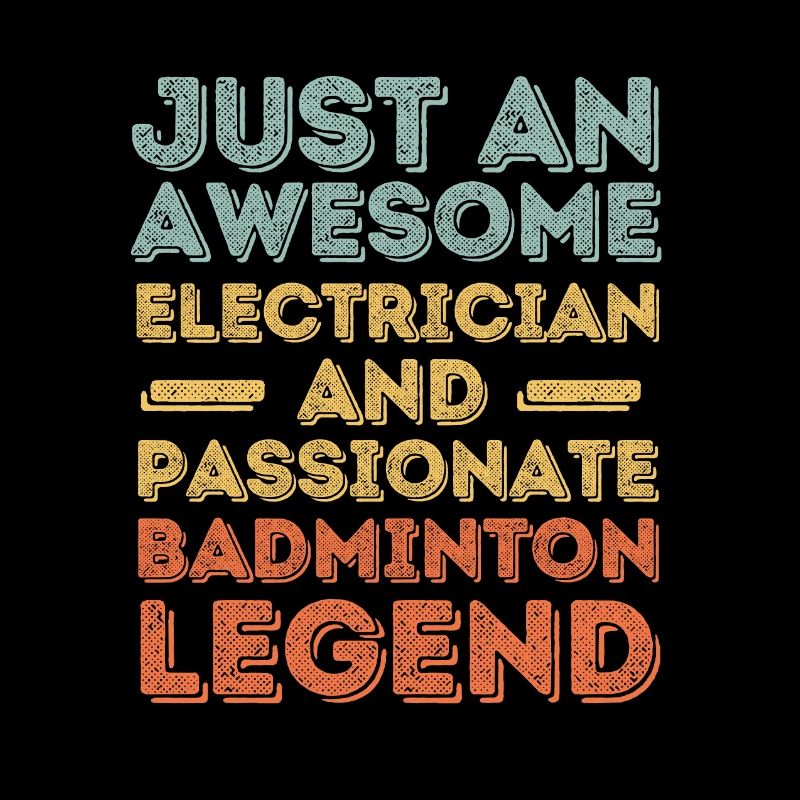 Elektriker Badminton retro
