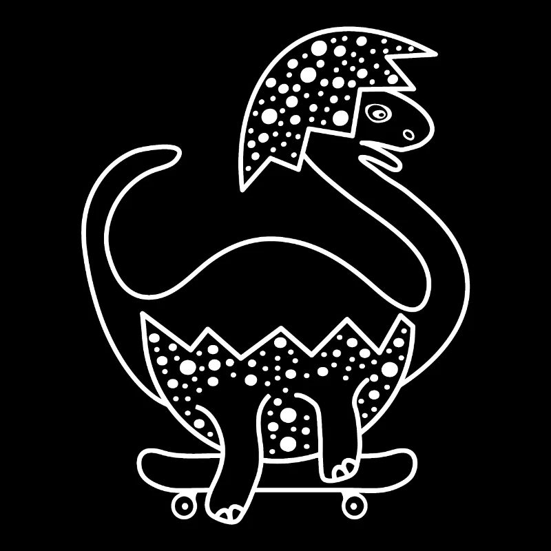 Bébé dinosaure sur le skateboard en train de patiner!