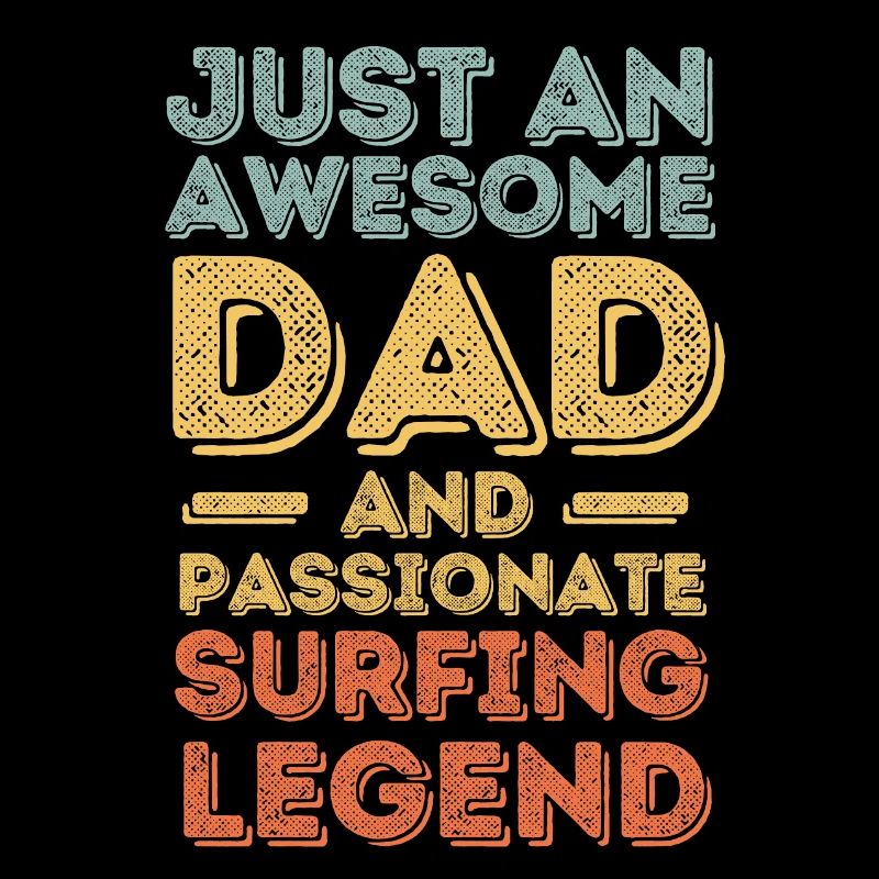Dad surfing retro