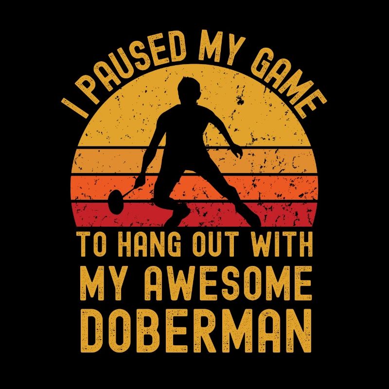 Badminton und Dobermann