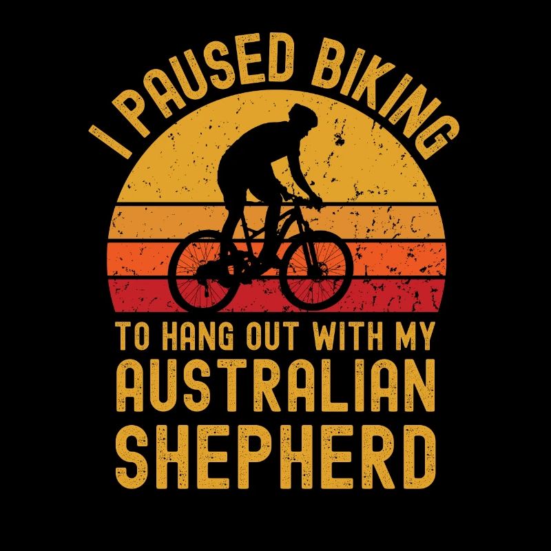 Cyclisme et berger australien