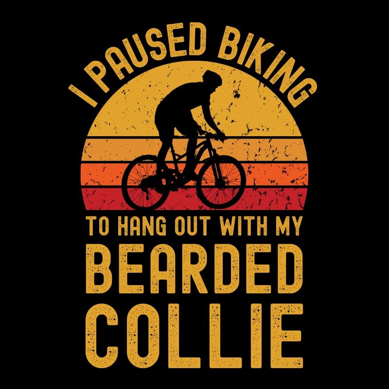 Cyclisme et Bearded Collie