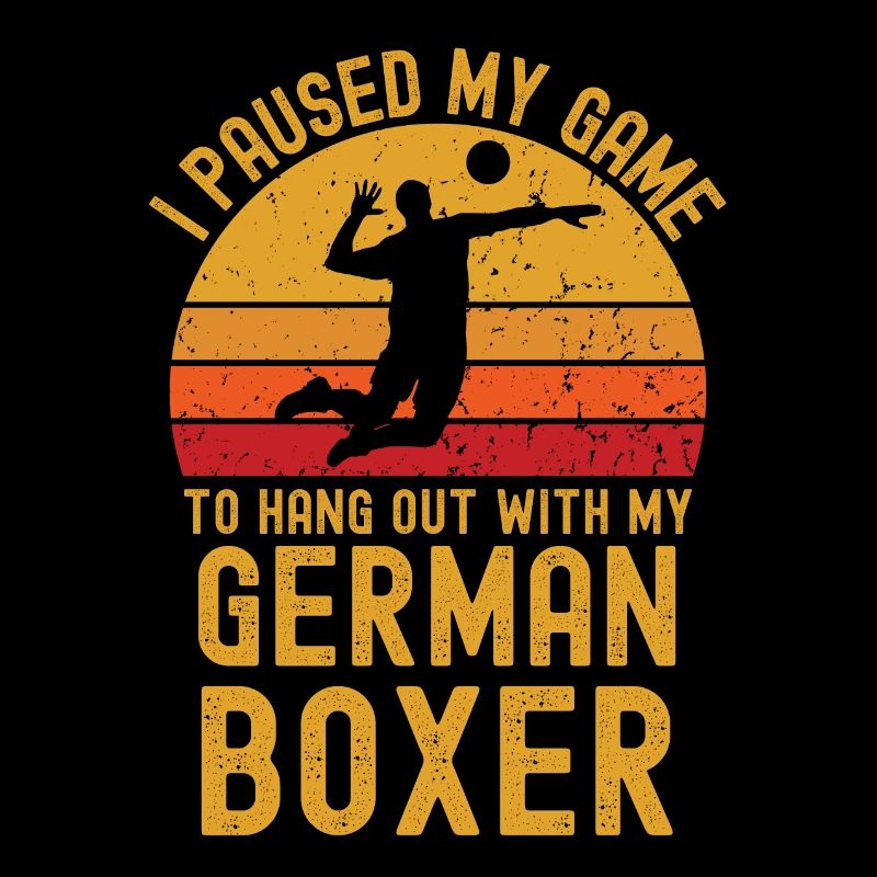 Volleyball und Deutscher-Boxer