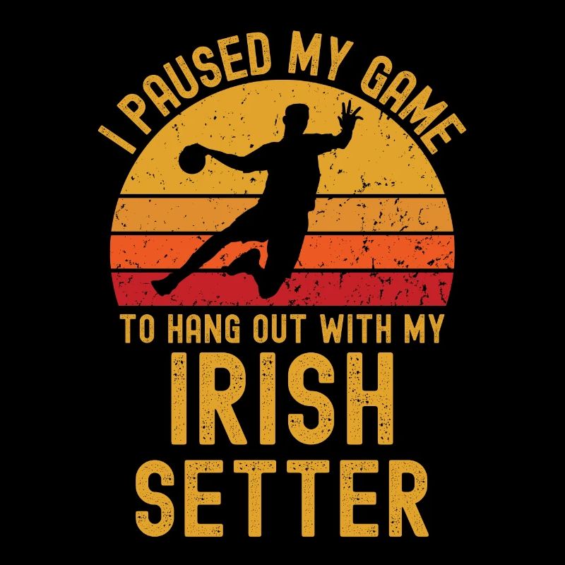 Handball und Irish-Setter