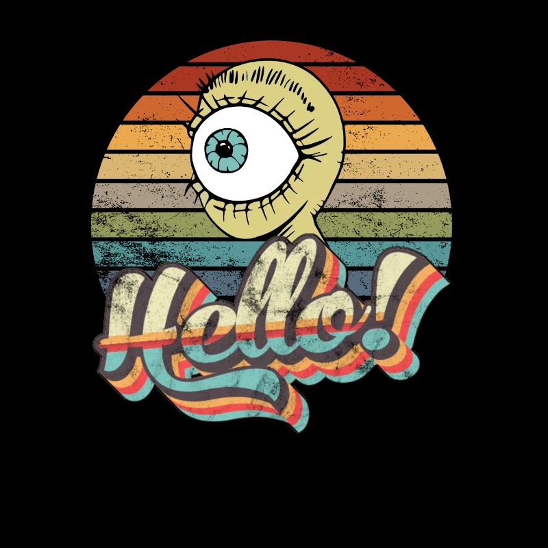 Vintage Alien Hello au coucher du soleil