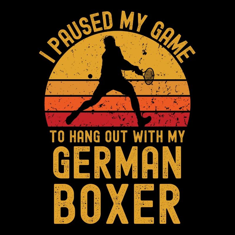 Tennis und Deutscher-Boxer