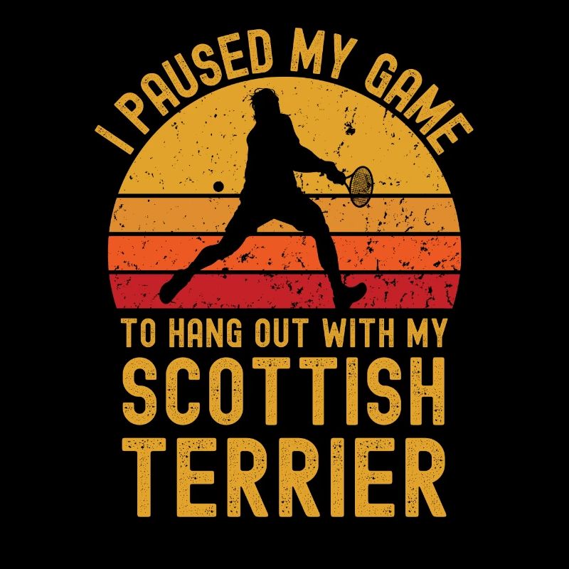 Tennis et terriers écossais