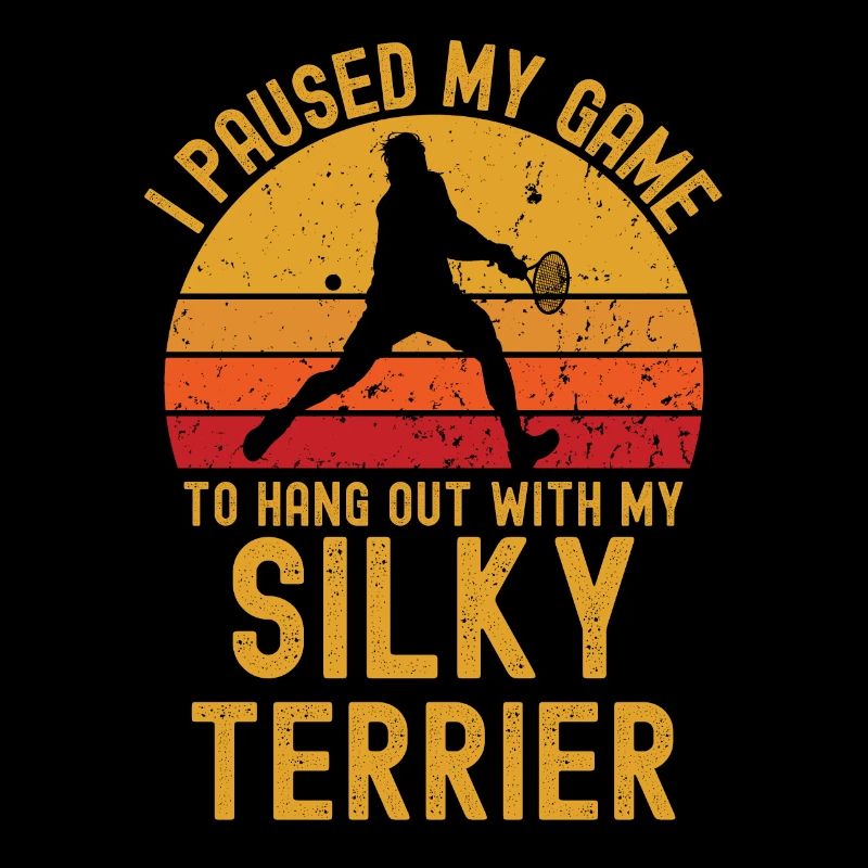 Tennis et Silky-Terrier