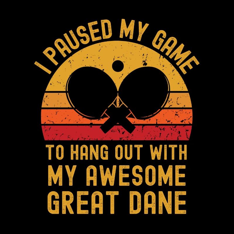 Table tennis and Great Dane