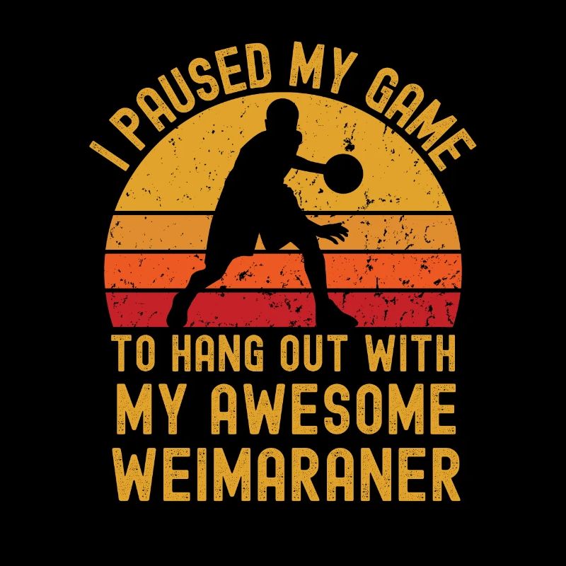 Basketball et Weimaraner