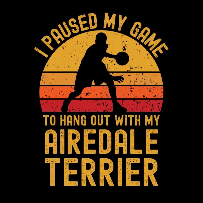 Basket-ball et Airedale Terrier
