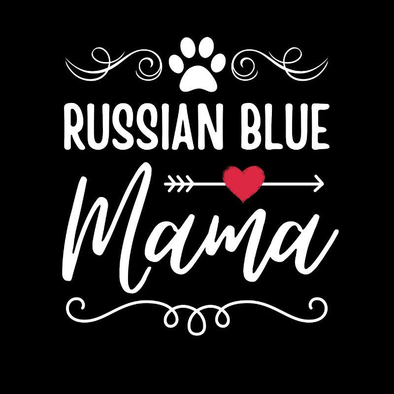 Russian Blue Cat Mama