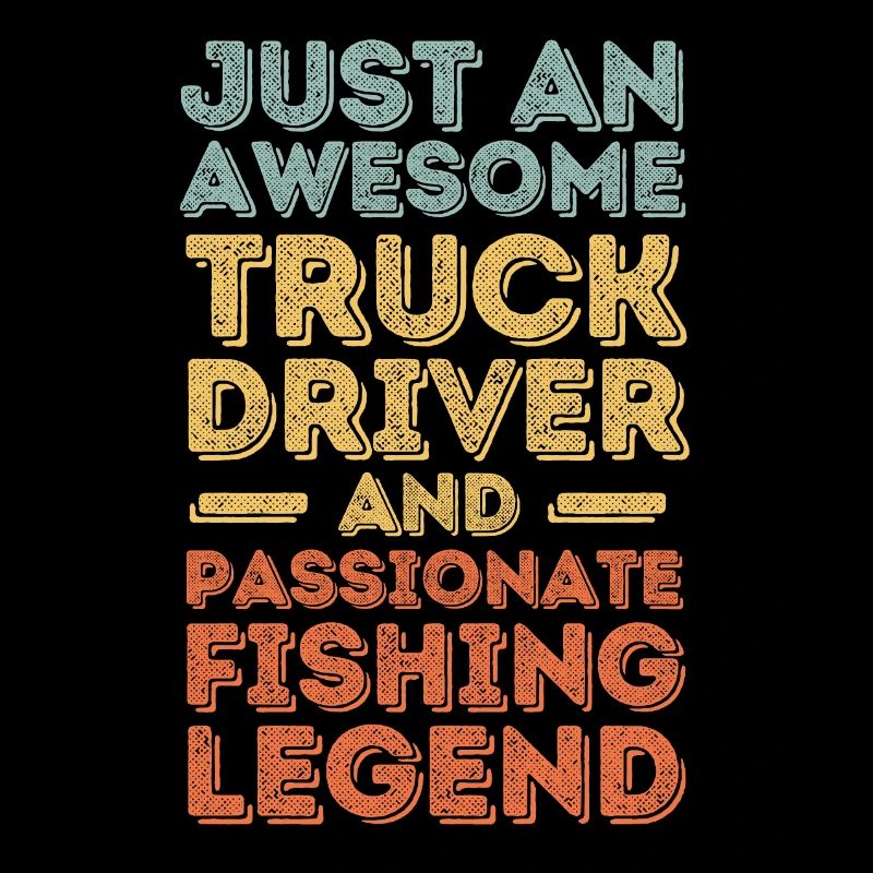 Camionneur pêche rétro