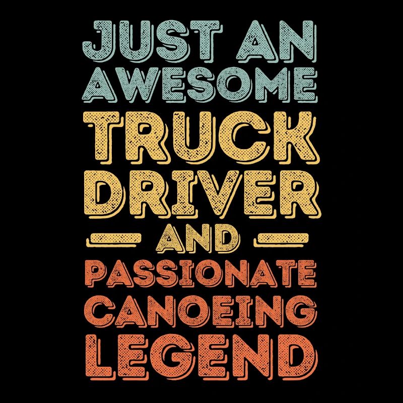Truck driver Canoe retro