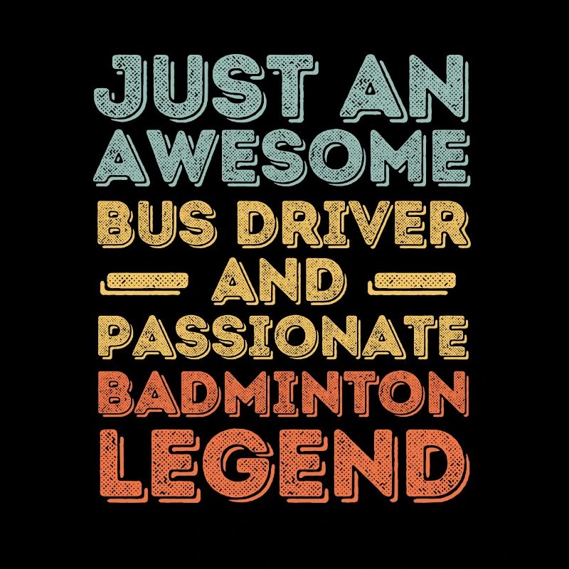 Chauffeur de bus Badminton rétro