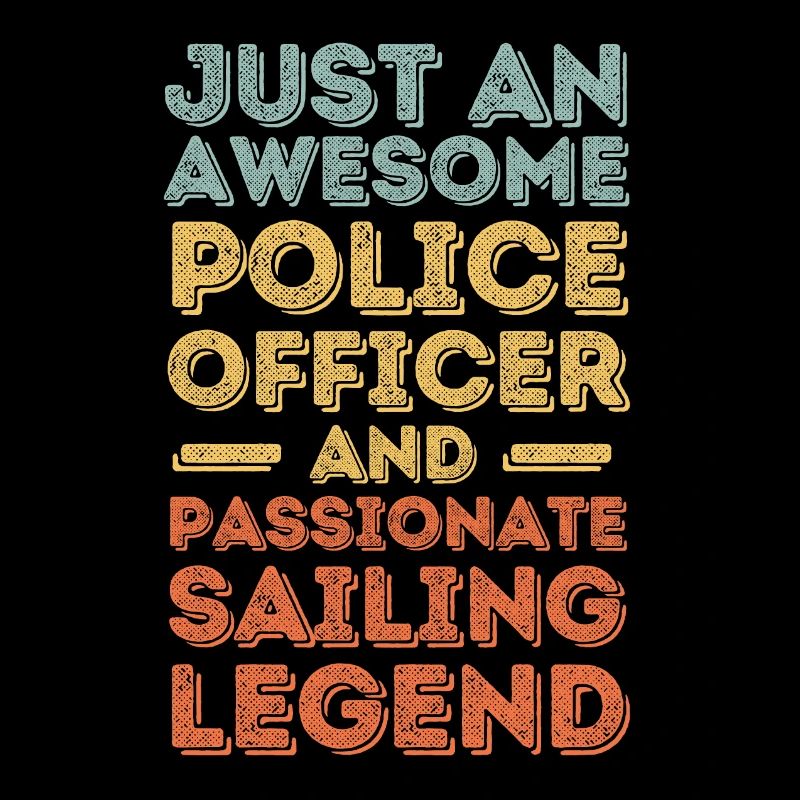 Policeman sailing retro