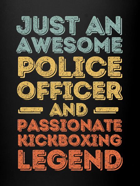 Policeman kickboxing retro