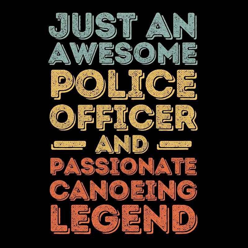 Policeman canoe retro