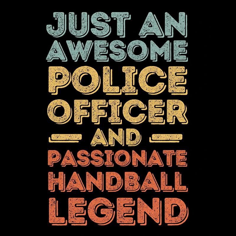 Policeman Handball retro