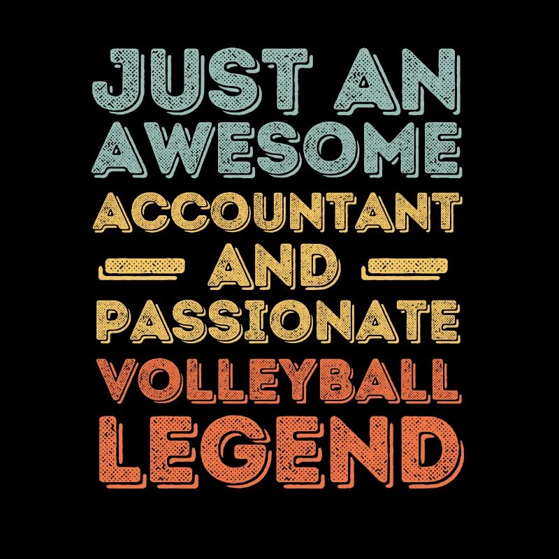 Accountant Volleyball retro