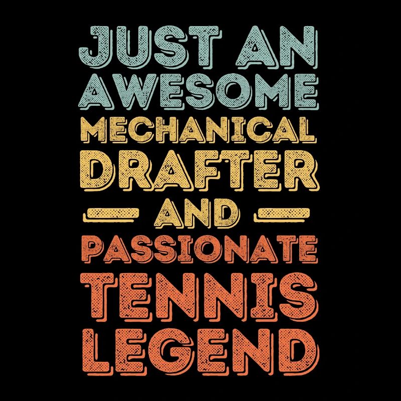 Technischer-Zeichner Tennis retro