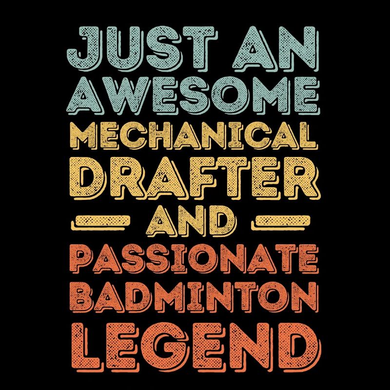 Dessinateur technique Badminton rétro