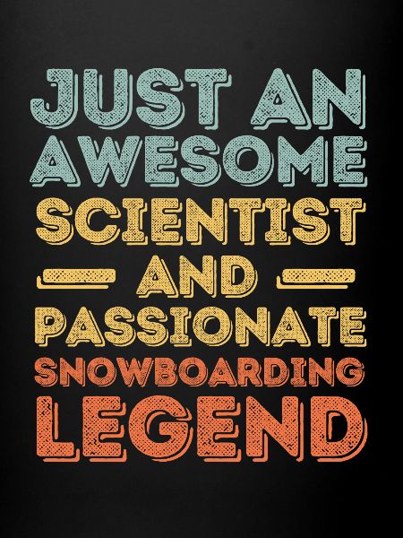 Scientist Snowboarding retro