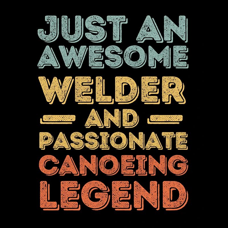 Welder Canoeing retro