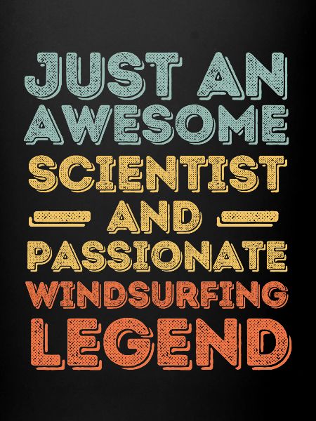 Scientist windsurfing retro