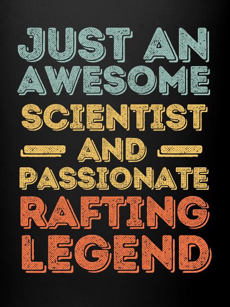 Scientist rafting retro