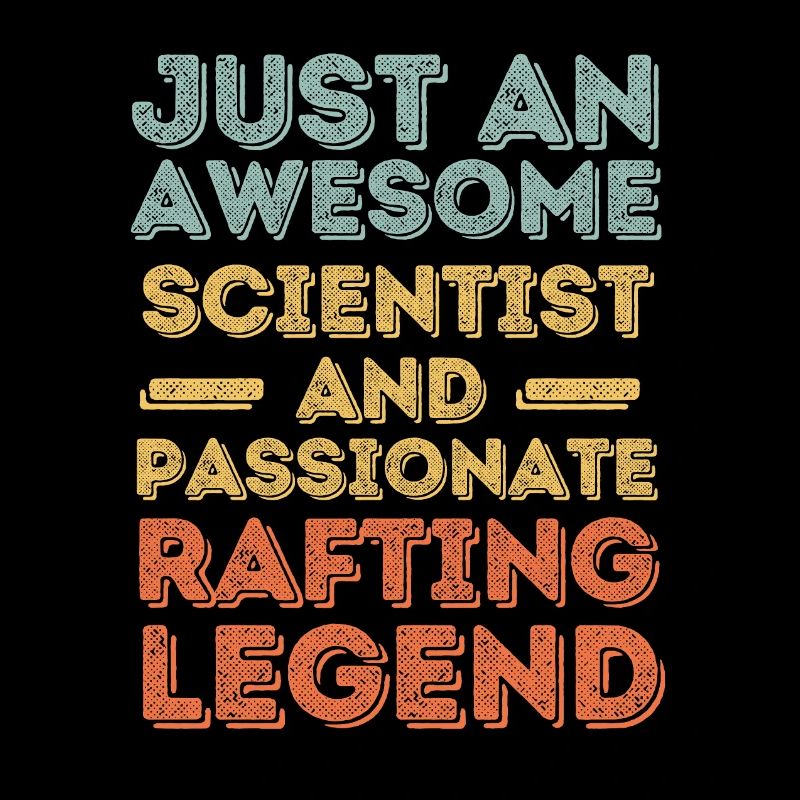 Scientist rafting retro