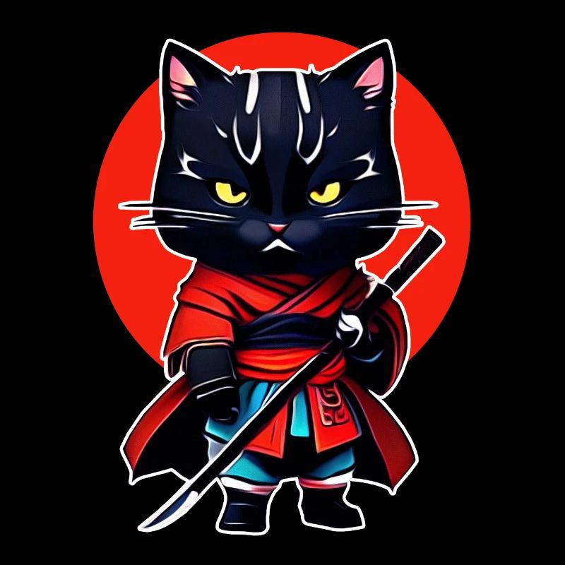 Chat samouraï
