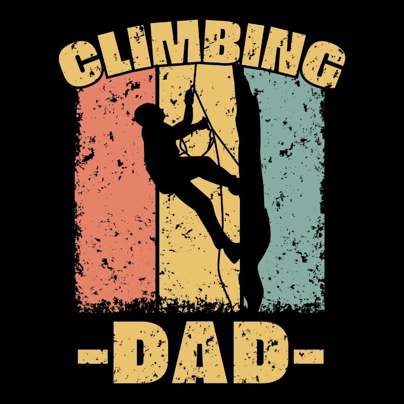 Climbing dad retro