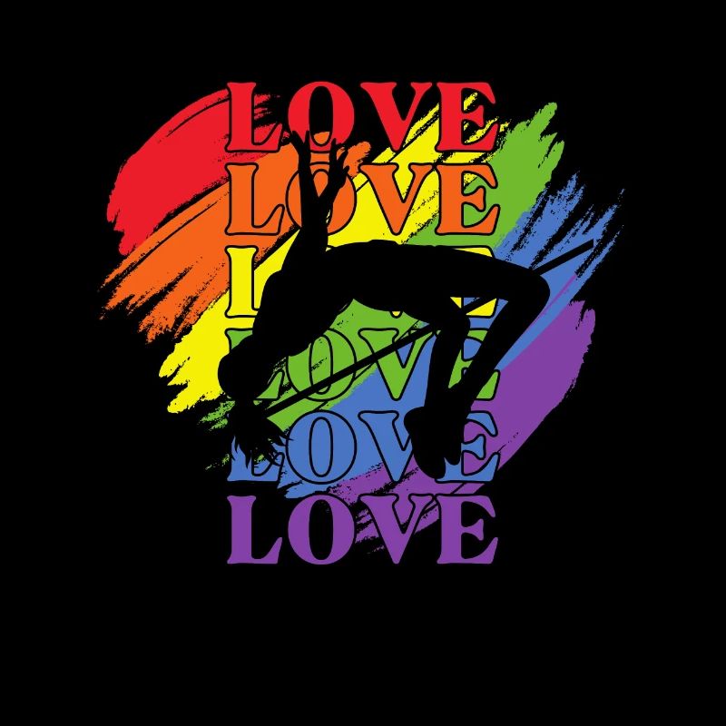 High-jumping LGBT Pride