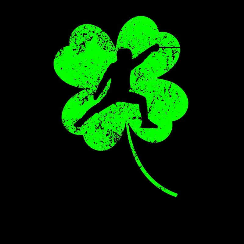 Fechten des St. Patrick's Day Kleeblatts