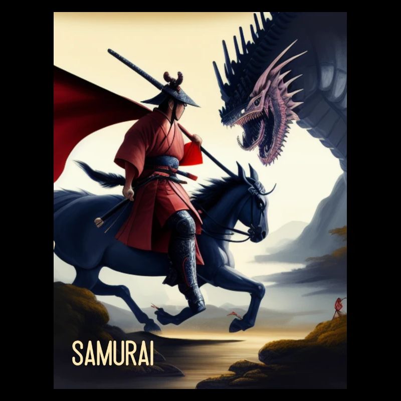 Samouraï avec Cheval Samouraï sur Cheval Japon Asie