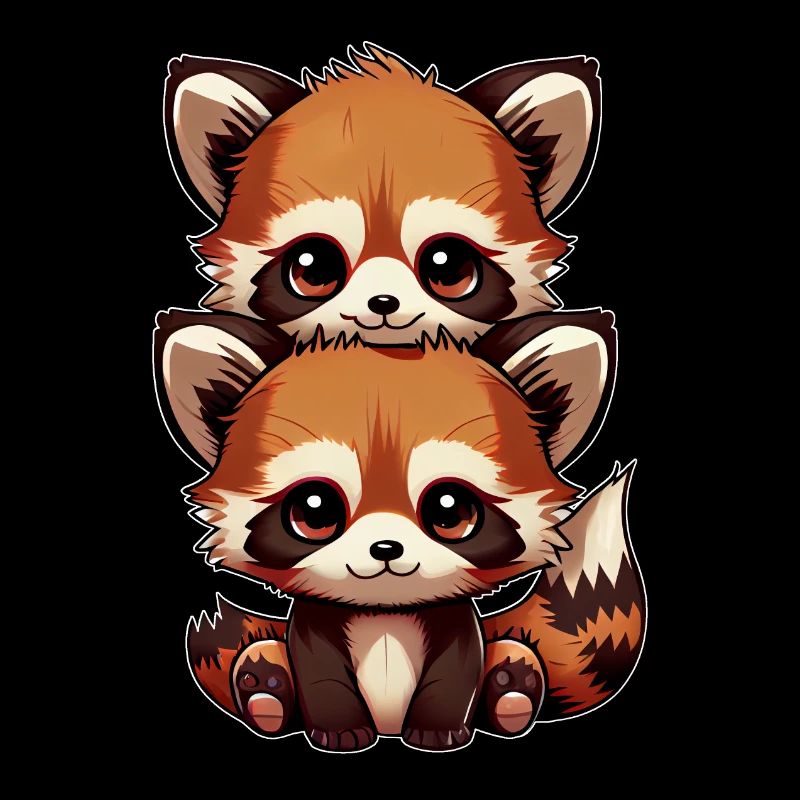 Zwei rote Pandas Bruder Schwester Panda Tier
