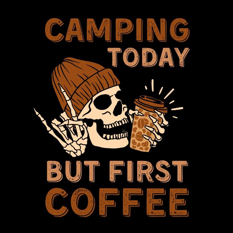 Kaffee Camping Skelett